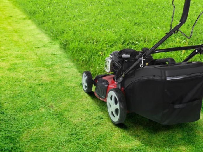 petrol powered lawn mower